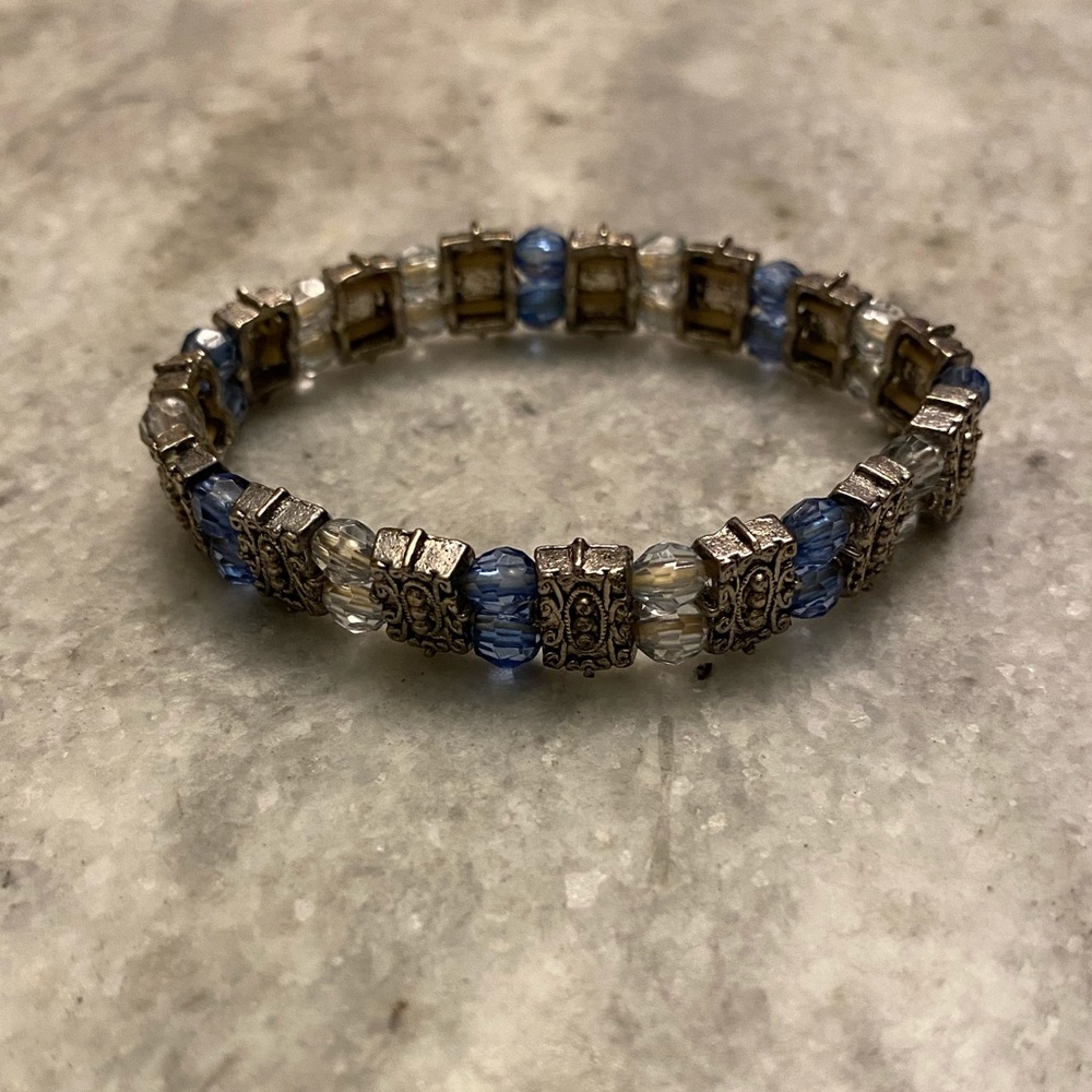 3/$15 Blue and Silver Detail Bracelet
